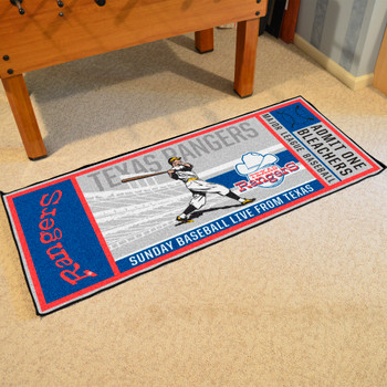 30" x 72" 1972 Texas Rangers Retro Logo Rectangle Ticket Runner Mat