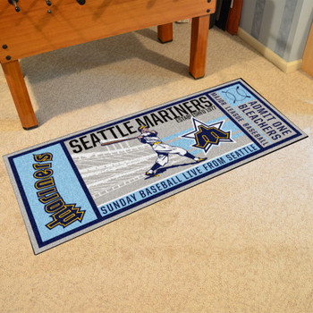 30" x 72" 1981 Seattle Mariners Retro Logo Rectangle Ticket Runner Mat