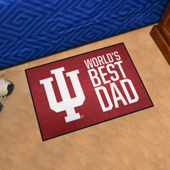 19" x 30" Indiana Hoosiers World's Best Dad Rectangle Starter Mat