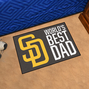 19" x 30" San Diego Padres World's Best Dad Rectangle Starter Mat