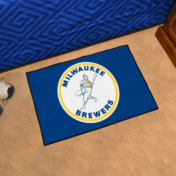 19" x 30" 1970 Milwaukee Brewers Retro Logo Rectangle Starter Mat