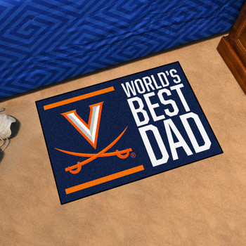 19" x 30" Virginia Cavaliers World's Best Dad Rectangle Starter Mat
