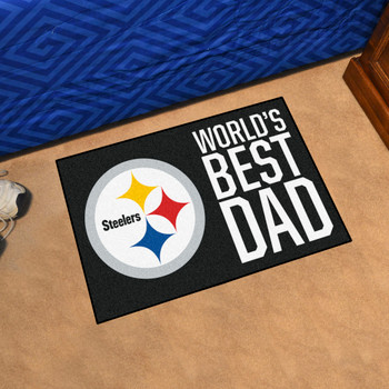 19" x 30" Pittsburgh Steelers World's Best Dad Rectangle Starter Mat