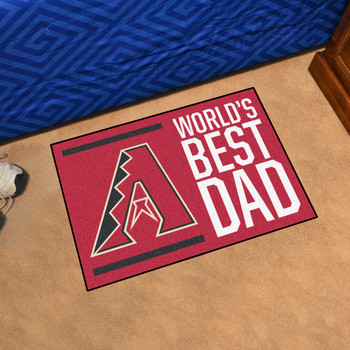 19" x 30" Arizona Diamondbacks World's Best Dad Rectangle Starter Mat
