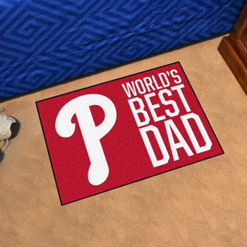 19" x 30" Philadelphia Phillies World's Best Dad Rectangle Starter Mat