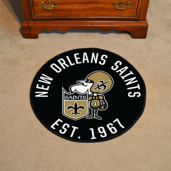 27" New Orleans Saints Retro Logo Roundel Round Mat