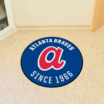 27" 1974 Atlanta Braves Retro Logo Roundel Round Mat
