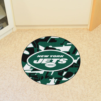 27" New York Jets NFL x FIT Pattern Roundel Round Mat
