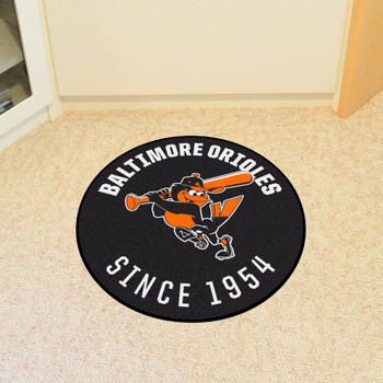 27" 1975 Baltimore Orioles Retro Logo Roundel Round Mat