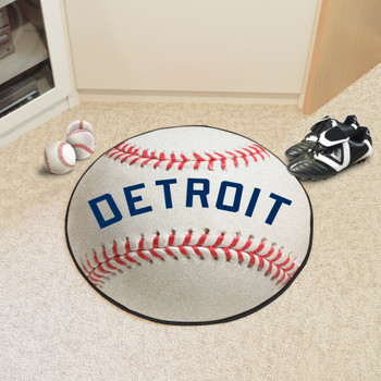 27" 1964 Detroit Tigers Retro Logo Baseball Style Round Mat