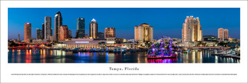 Tampa, Florida Skyline Panoramic Art Print