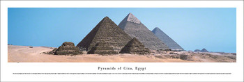 Pyramids of Giza, Egypt Panoramic Art Print