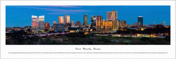 Fort Worth, Texas Skyline Panoramic Art Print
