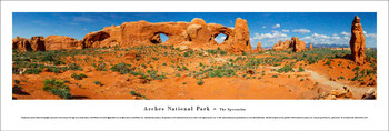 Arches National Park The Spectacles Panoramic Art Print