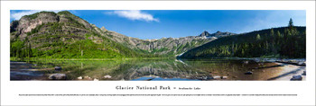 Glacier National Park Avalanche Lake Panoramic Art Print