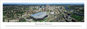 Minneapolis, Minnesota with US Bank Stadium Skyline Panoramic Art Print