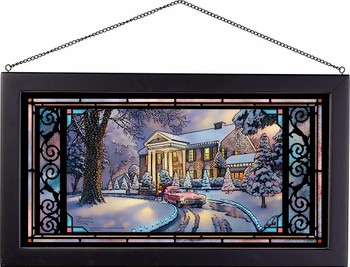 Graceland Christmas Stained Glass Wall Art