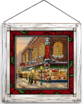20" A Christmas Wish Stained Glass Wall Art