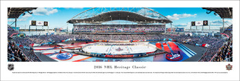 2016 NHL Heritage Classic Edmonton Oilers vs Winnipeg Jets Panoramic Art Print