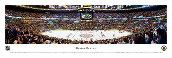 Boston Bruins Hockey Center Ice Panoramic Art Print