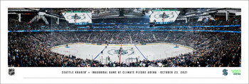 Seattle Kraken Hockey Inaugural Game at Climate Pledge Arena Panoramic Art Print