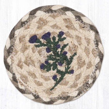 Thistle & Vine Printed Jute Coaster by Susan Burd
