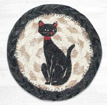 Crazy Cat Printed Jute Coaster by Harry W Smith