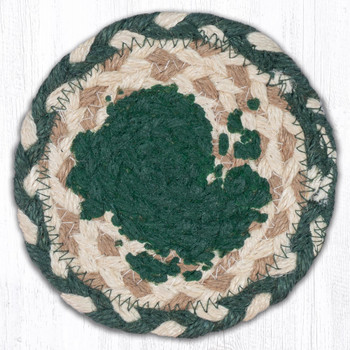 Acadia Map Printed Jute Coaster by Harry W Smith