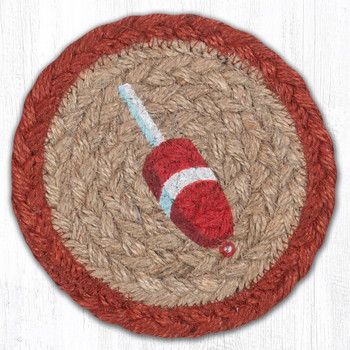 Red Buoy Printed Jute Coaster by Harry W Smith