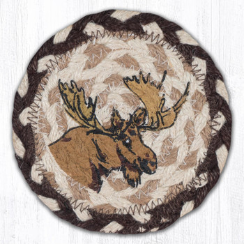 Moose Printed Jute Coaster by Harry W Smith