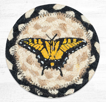 Swallowtail Butterfly Printed Jute Coasters by Harry W. Smith, Set of 8