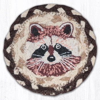 Raccoon Printed Jute Coaster by Harry W Smith