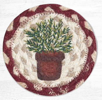 Rosemary Printed Jute Coaster by Susan Burd