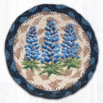 Bluebonnets Printed Jute Coasters by Harry W. Smith, Set of 8