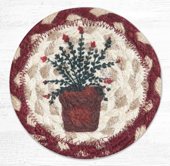 Thyme Printed Jute Coaster by Susan Burd