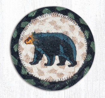 Mama Bear Printed Jute Coaster by Jan Harless