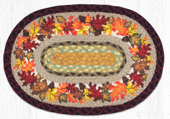 Autumn Braided Jute Oval Placemat by Suzanne Pienta