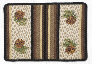 Pinecone Field Printed Jute Rectangle Placemat