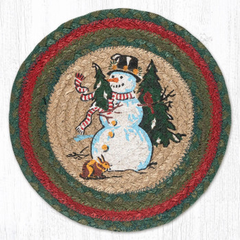 Winter Wonderland Jute Round Trivet by Harry W Smith