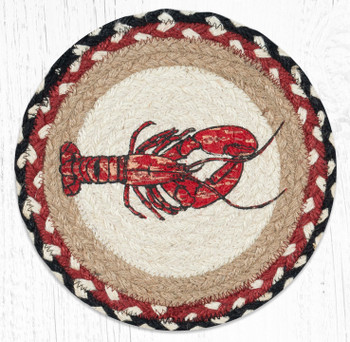 Fresh Lobster Printed Jute Round Trivet by Harry W Smith