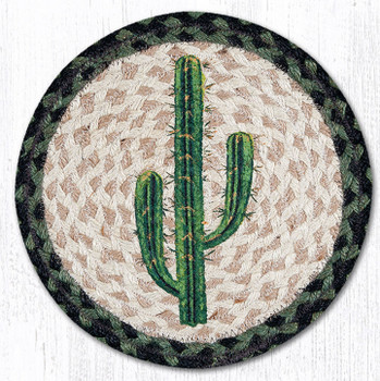 Saguaro Printed Jute Round Trivet