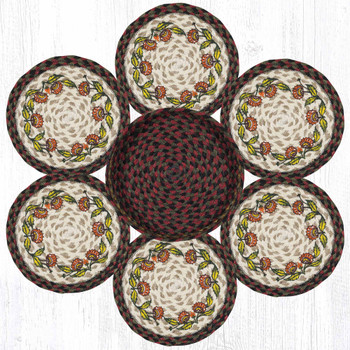 Holiday Floral Trivets and Basket Holder by Phyllis Stevens