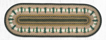 2' x 6' Tall Timbers Braided Jute Oval Runner Rug by Jan Harless