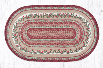 3' x 5' Cranberries Braided Jute Oval Rug by Harry W. Smith