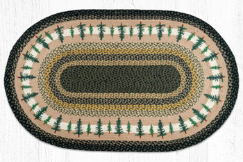 3' x 5' Tall Timbers Braided Jute Oval Rug by Jan Harless