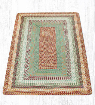 5' x 8' Buttermilk/Cranberry Braided Jute Rectangle Rug