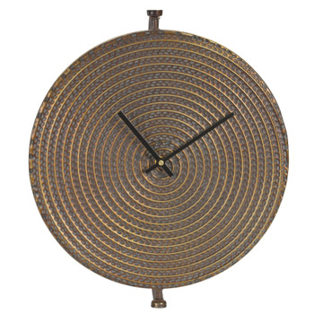 Bronze Spiral Metal Wall Clock