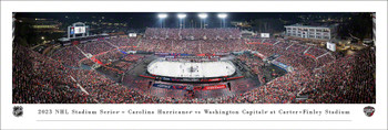 2023 NHL Stadium Series Hurricanes vs Capitals Panoramic Art Print