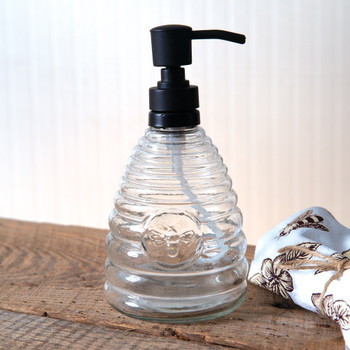 Honey Hive Glass Soap and Lotion Dispenser