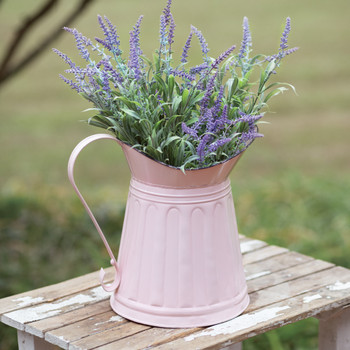 Pink Milk Pitcher Metal Vase